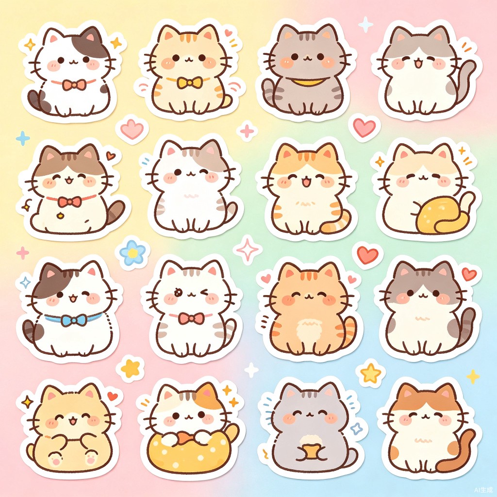 Kawaii Cat Sticker Pack
