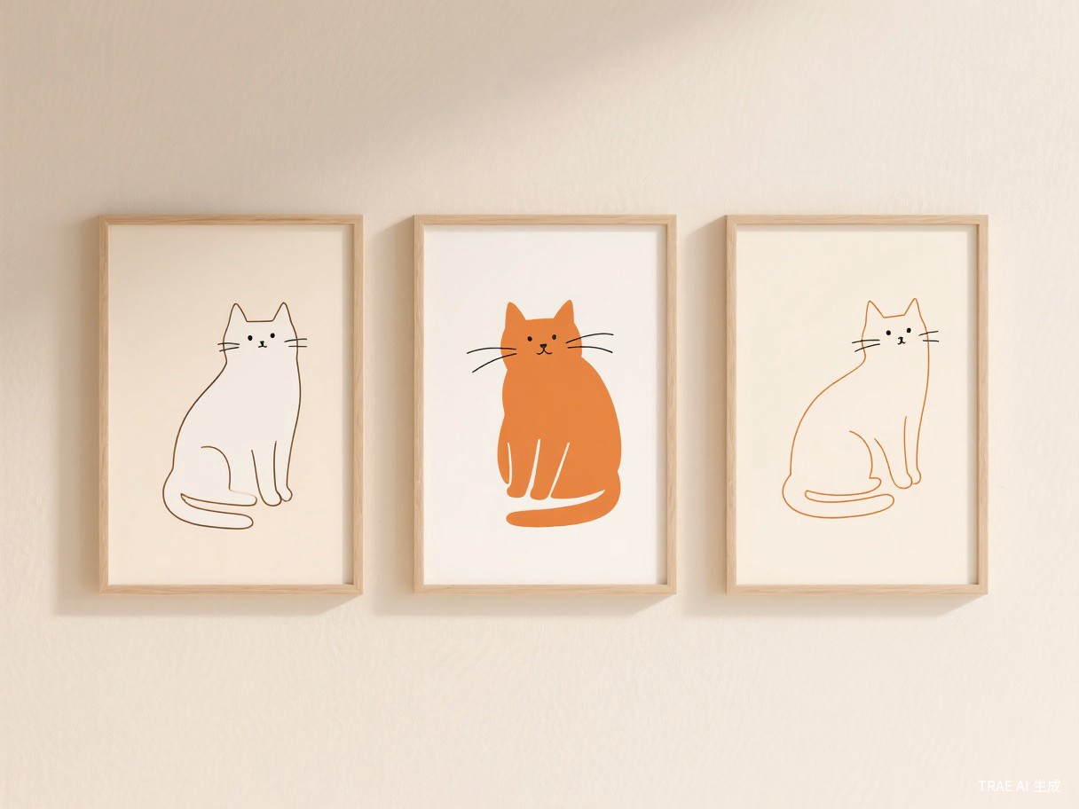 Cat Mom Printable Wall Art Set